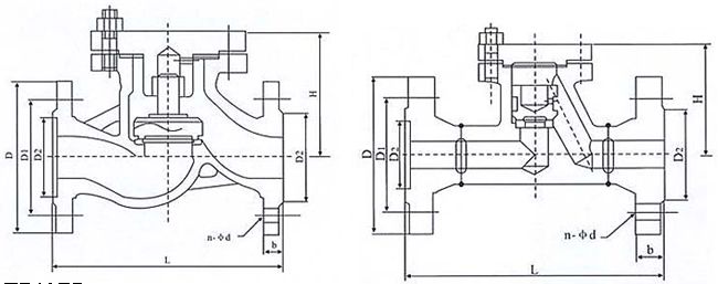 H41国标升降式止回阀结构示意图